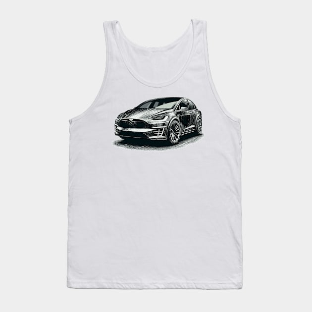 Tesla Model X Tank Top by Vehicles-Art